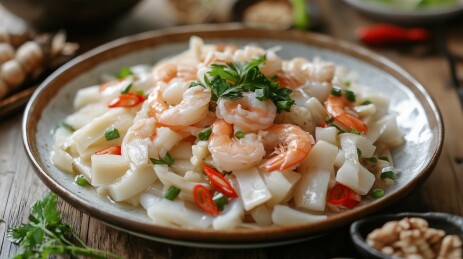 鲜虾时蔬的清爽滋味