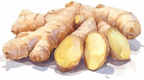 地上散落的生姜