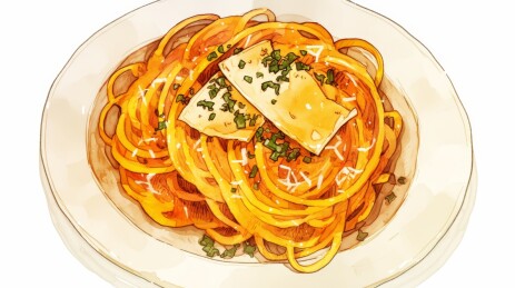 芝士欧芹意面美食