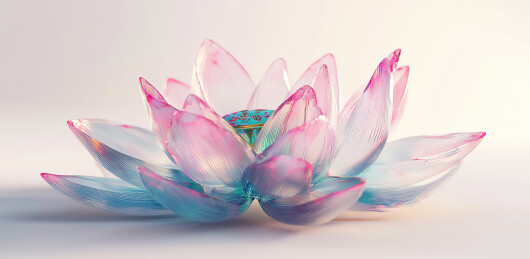 白色背景上的水晶特写镜头