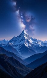 夜空下的珠峰