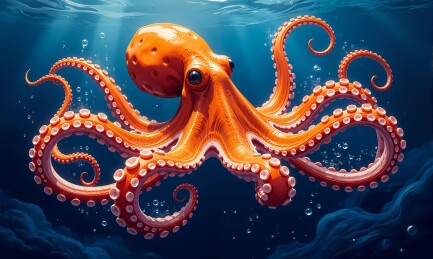 深海中的八爪鱼