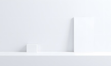 白色背景的简单展示区