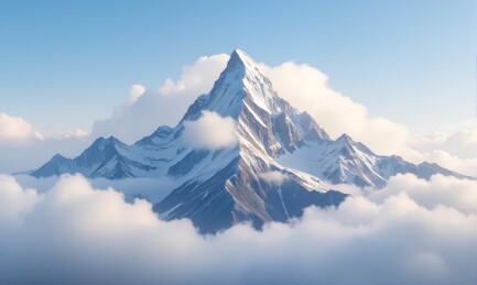 直插云霄的雪山