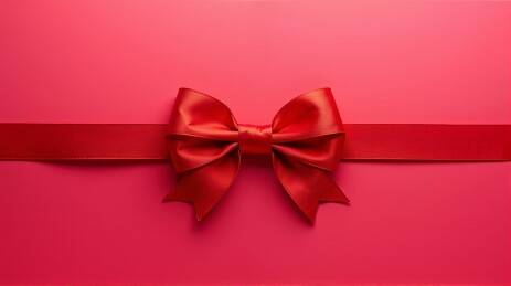 红色丝带蝴蝶结