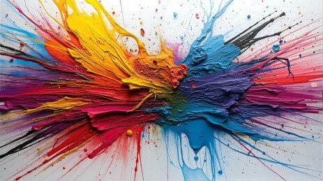 色彩喷溅的艺术作品