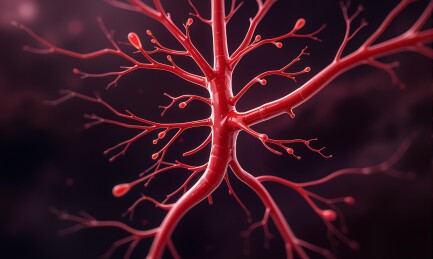 血管树枝状扩散图示