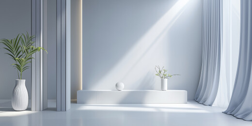 奢侈品摄影简约白渐变背景