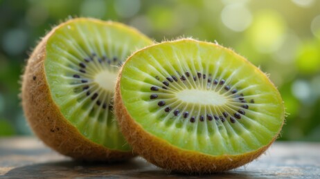 新鲜猕猴桃果肉特写