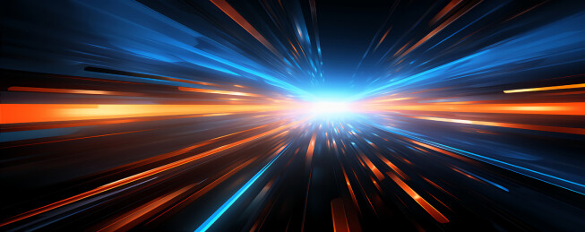 炫彩霓虹灯光束科技背景