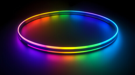 彩虹色LED光环