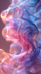 柔软飘动质感的紫色渐变背景