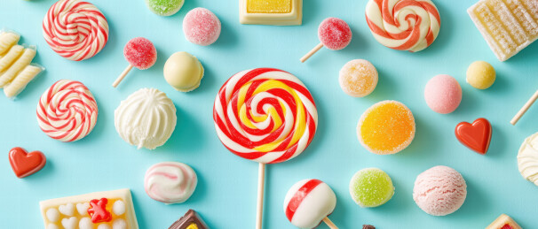 五彩缤纷的糖果和甜点