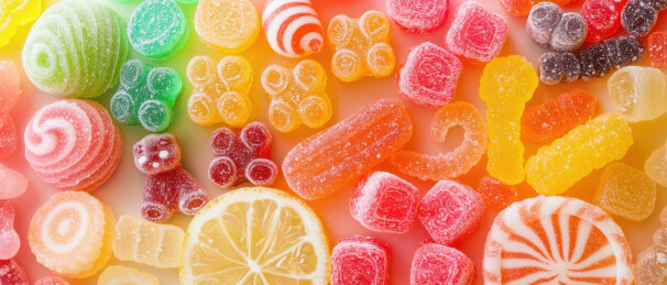 五彩缤纷的糖果和果冻
