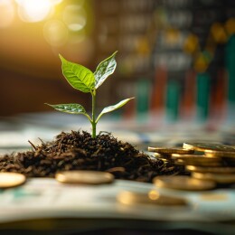 财富萌芽 图表背景