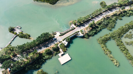 海南旅游公路澄迈桥头段水林交融美丽画卷