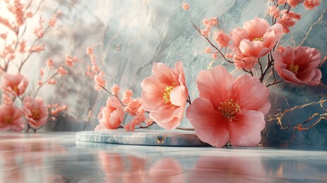 花束ottoman花瓣垫