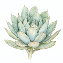 水彩画风格植物插画