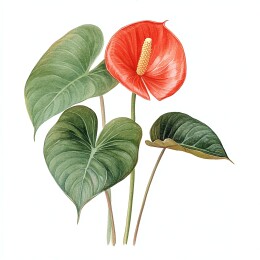 水彩画风格花卉植物