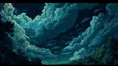 暗夜云影