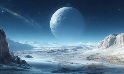 月球地面的梦幻场景