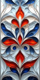 具有强烈视觉冲击的红蓝色几何装饰图案