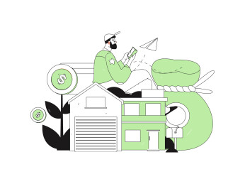 住房贷款扁平矢量概念运营插画