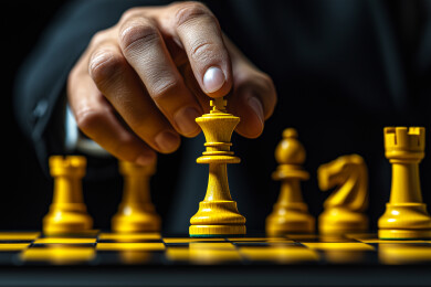 国际象棋下棋特写