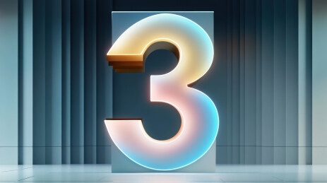 现代风格的数字3