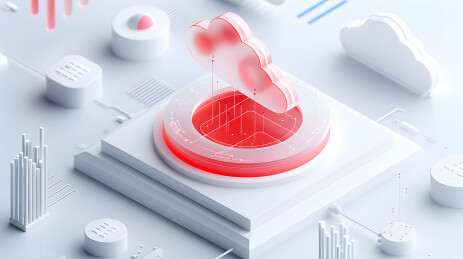 红色3d科技场景