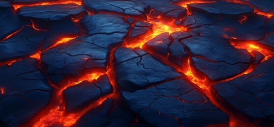 熔岩地表裂缝景象