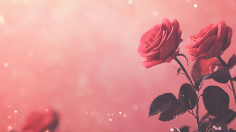 玫瑰花与白点图像