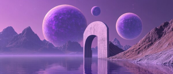 紫色星环门户梦幻仙境