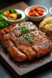 色泽诱人的叉烧美食