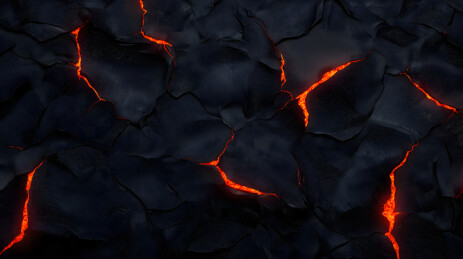 地表开裂岩浆渗出