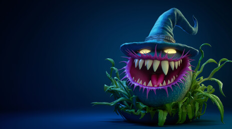 卡通魔法捕蝇草