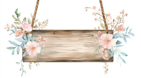 木牌花卉装饰图案