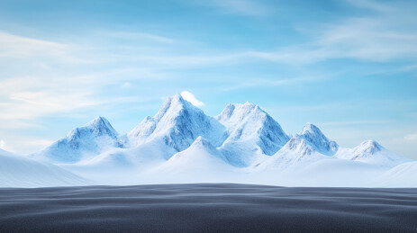 黑土地雪山风景