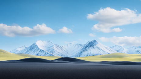 黑土地雪山风景