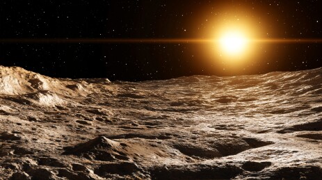 太阳照射外星地表