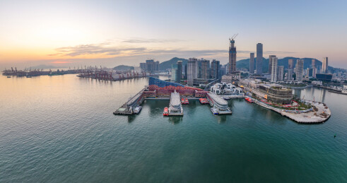 深圳蛇口太子湾邮轮母港邮轮中心K11航拍