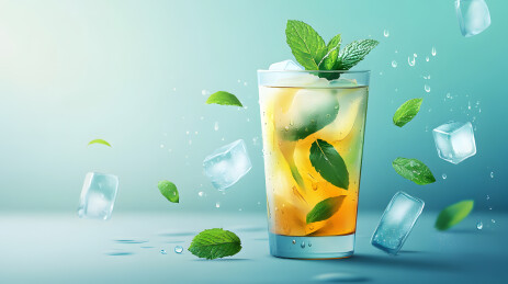 清凉薄荷冰饮特调