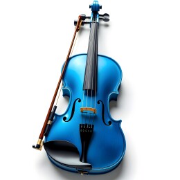蓝色小提琴配琴弓