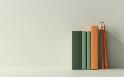 文具组合的清新桌面