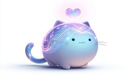 梦幻风格的萌态猫咪