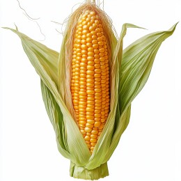 剥开苞叶的金黄玉米