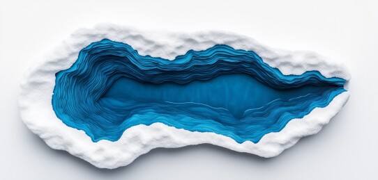 冰川融化后的蓝湖