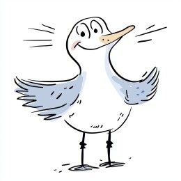 卡通惊讶小鸟插画