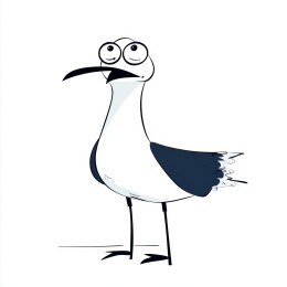 卡通惊讶小鸟插画