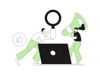 通知公告矢量创意扁平手绘插画